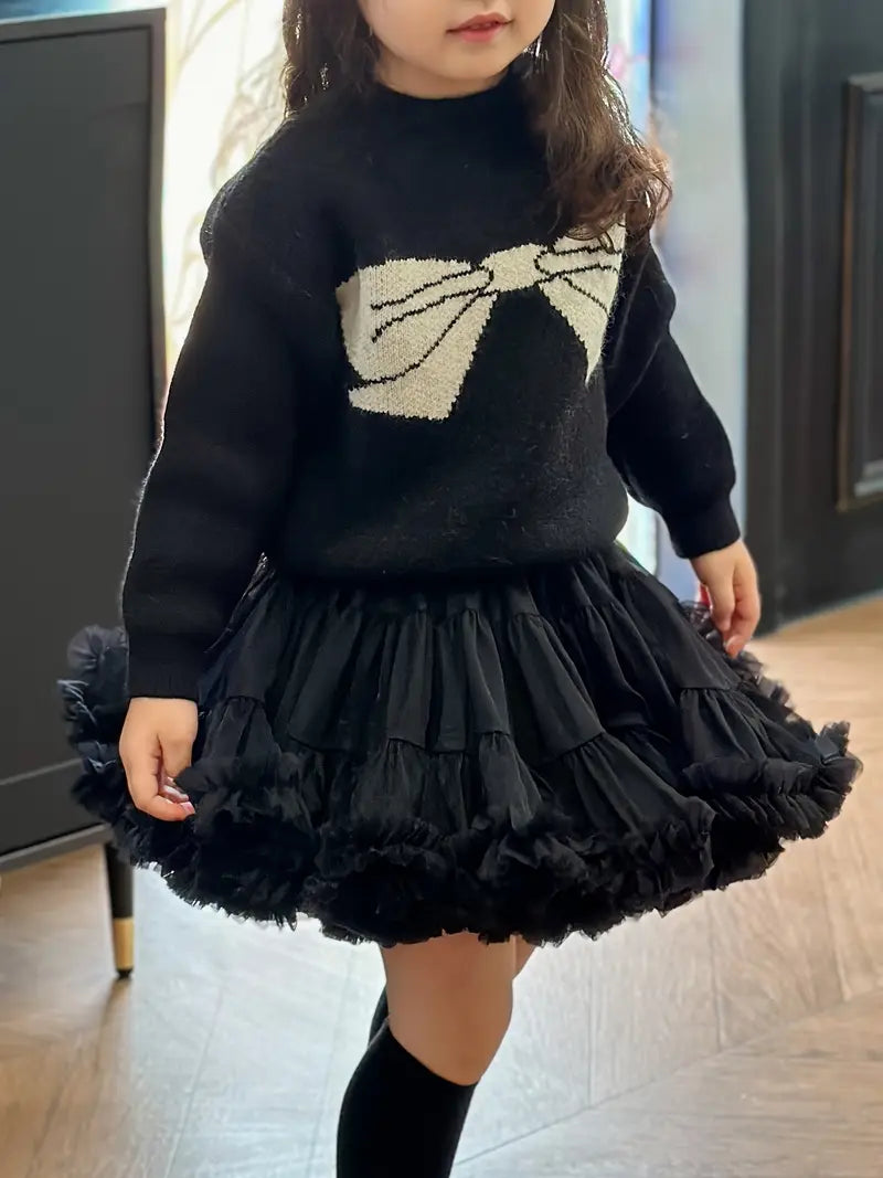 Black Baroque Fashion Girl Short Skirt