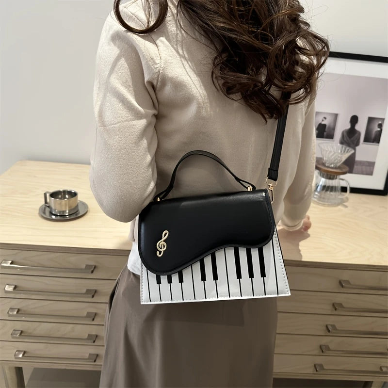 Women'S Piano Keys Printed Crossbody Bag