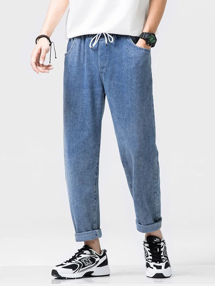 Men's Baggy Straight-Leg Denim Jeans