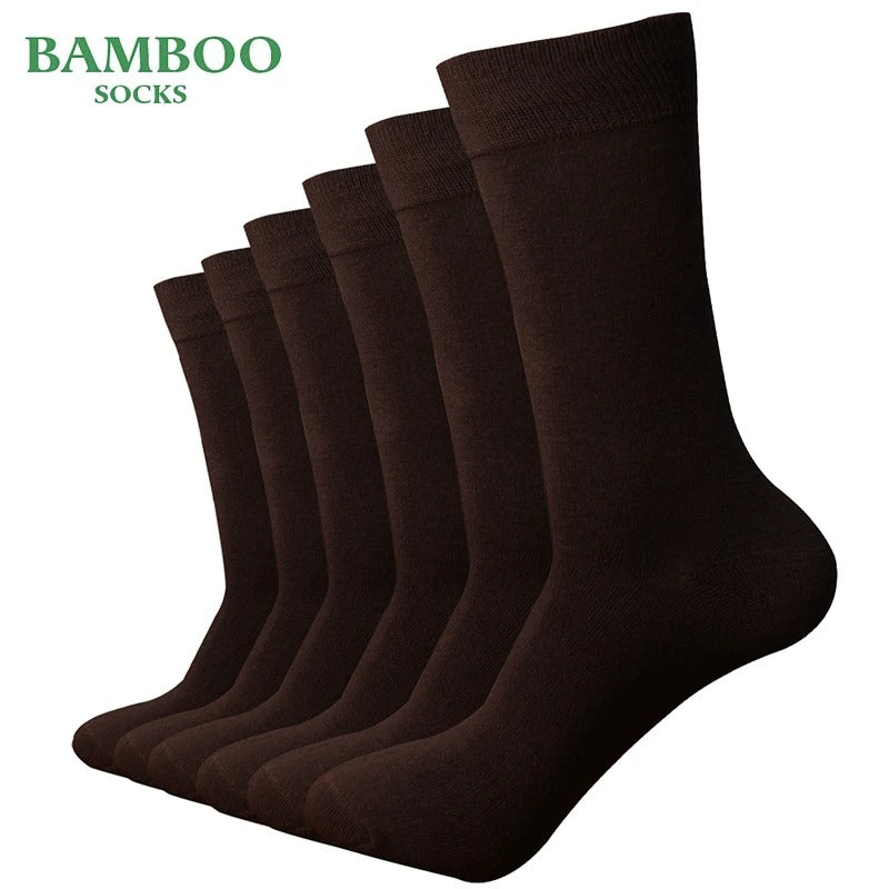 Match-Up Men’s Bamboo Coffee Dress Socks – 6 Pairs