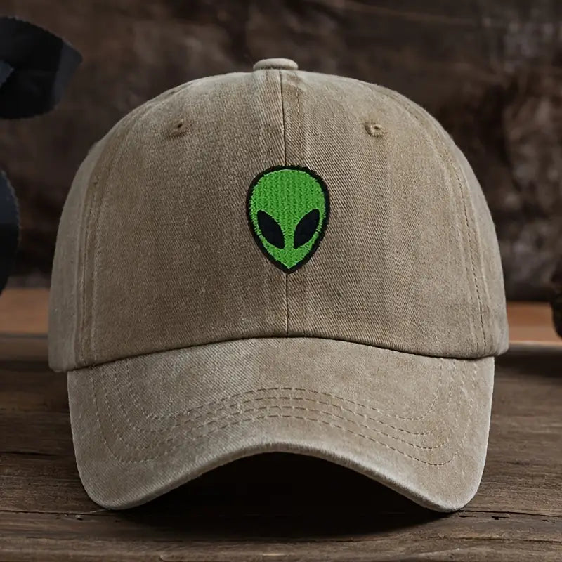 Vintage Alien Embroidered Baseball Cap