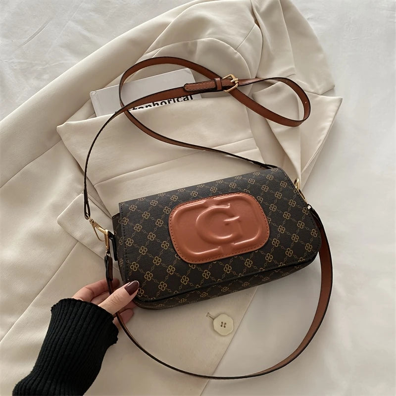 Chic Retro Square Crossbody Bag for Women
