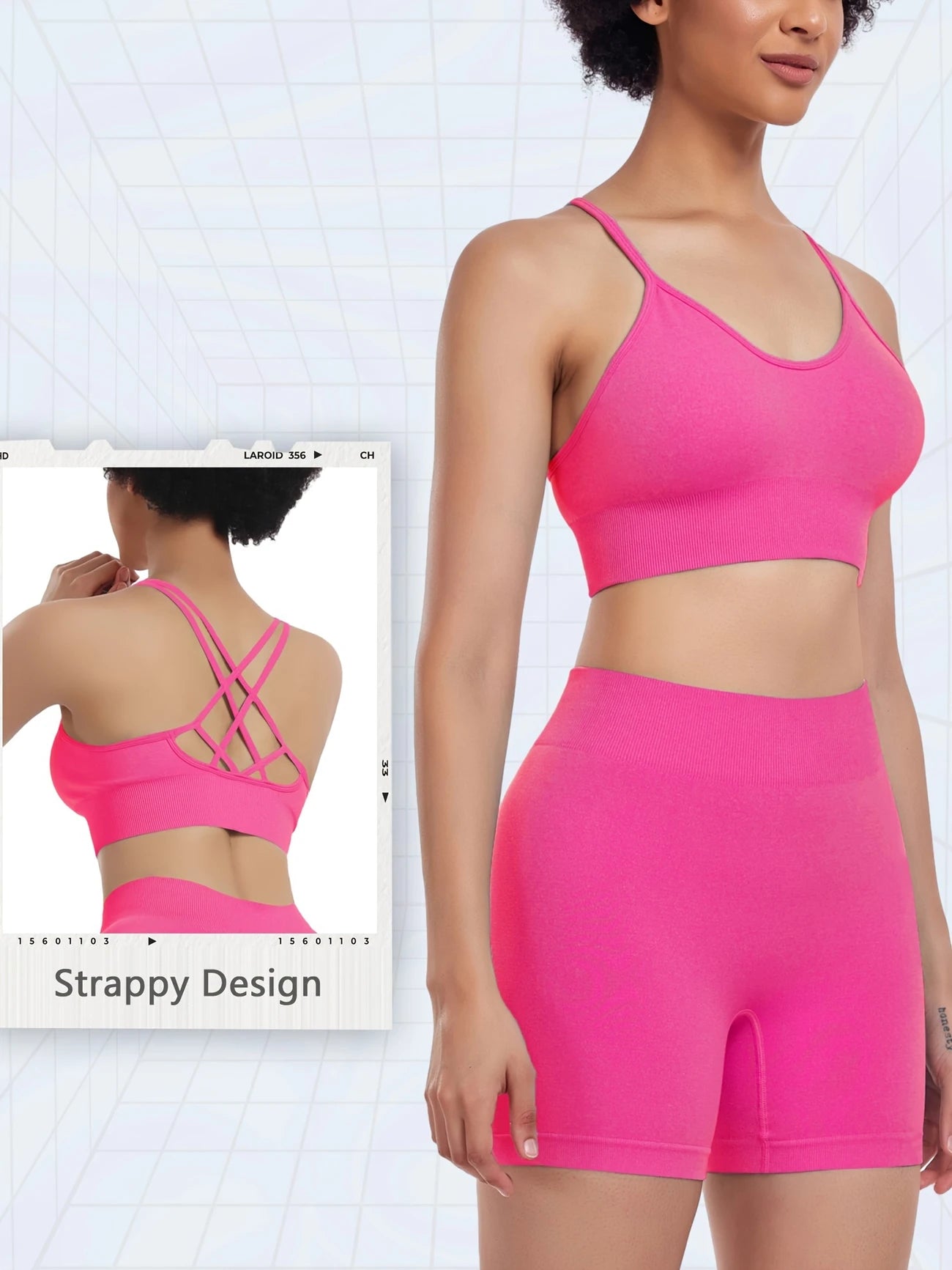 High Waisted With Adjustable Padded Sports Bra Activewear Sets