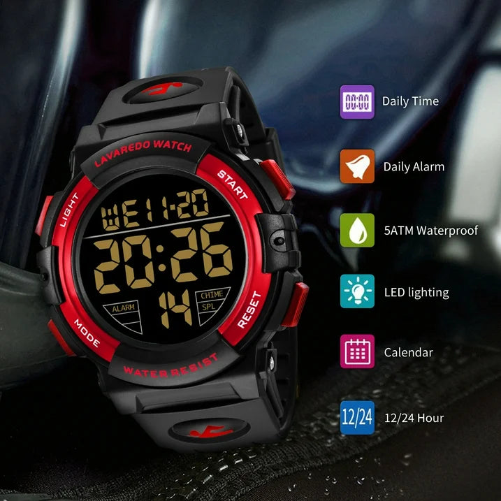 Watches for Man Digital Watches Waterproof Sport Watch with LED Backlight, Running Sports Digital Watch Gifts for Man Father's Day Gift