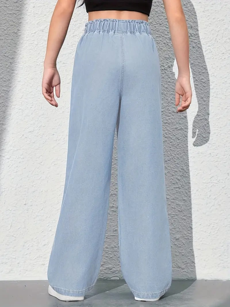 Light Blue Straight-Leg Jeans