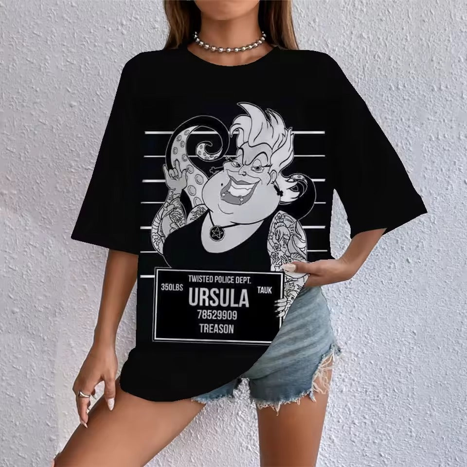 Cartoon Punk Princess Print T Shirt