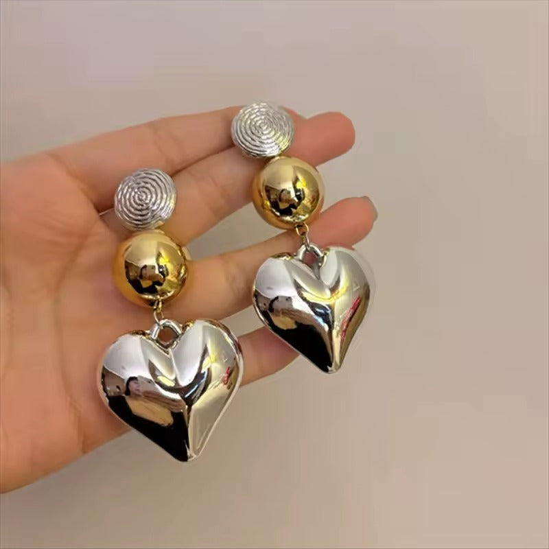 Fashion Heart Shape Pendant Earrings