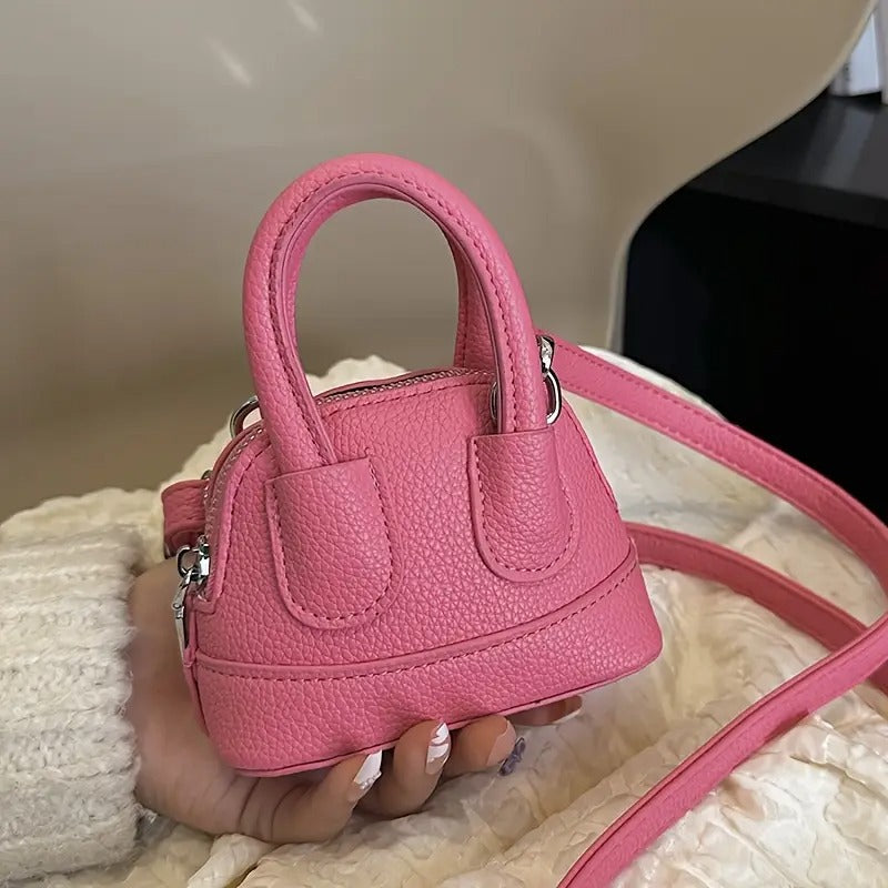 Mini Candy Color Lychee Crossbody Bag