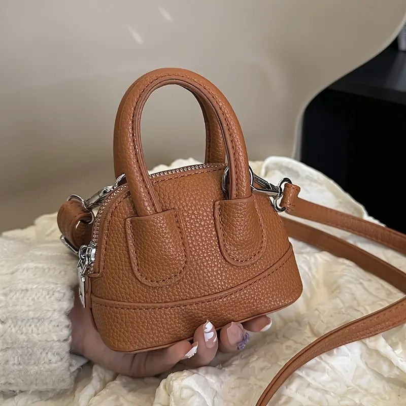 Mini Candy Color Lychee Crossbody Bag