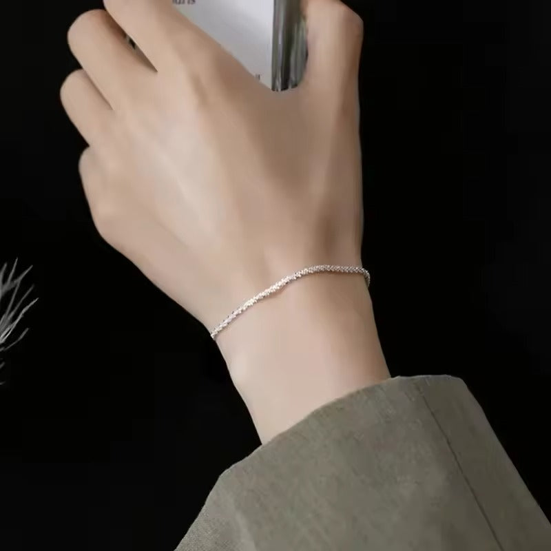 Sparkling Silver Choker Necklace