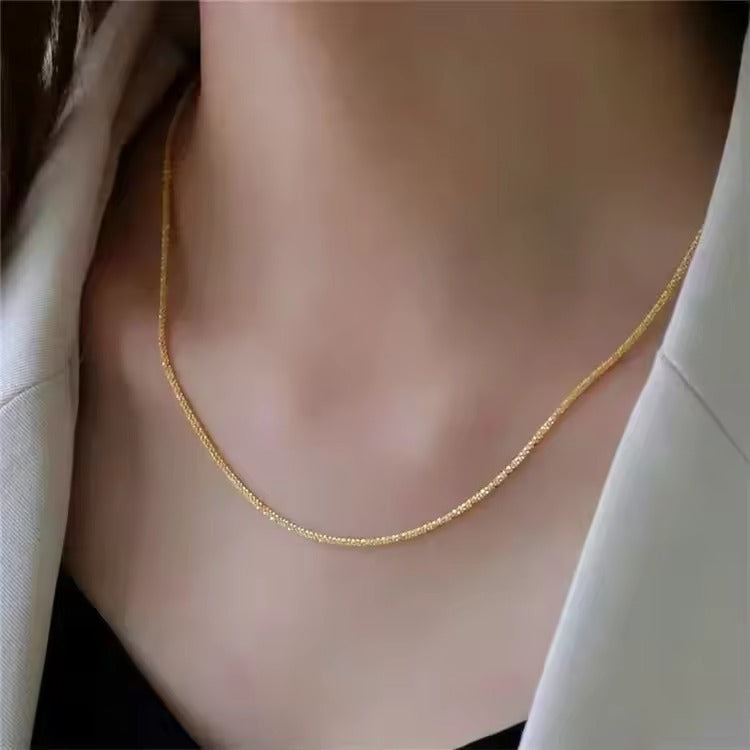 Sparkling Silver Choker Necklace