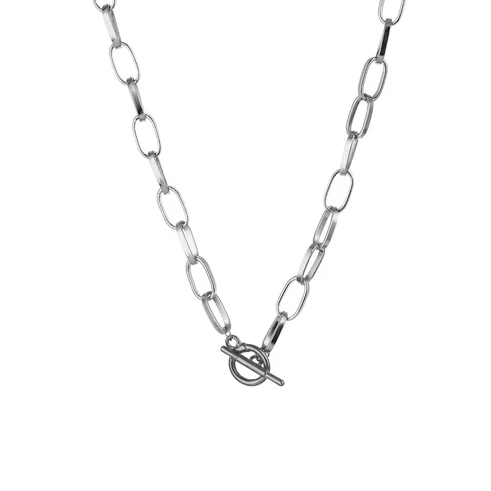 Gold Stainless Steel Thick Chain Necklace