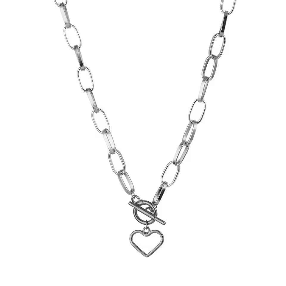 Gold Stainless Steel Thick Chain Necklace