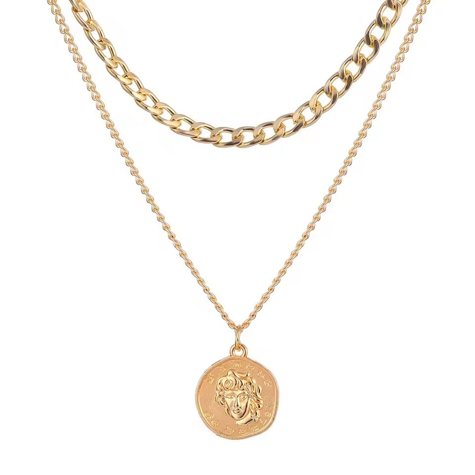 Gold Stainless Steel Thick Chain Necklace