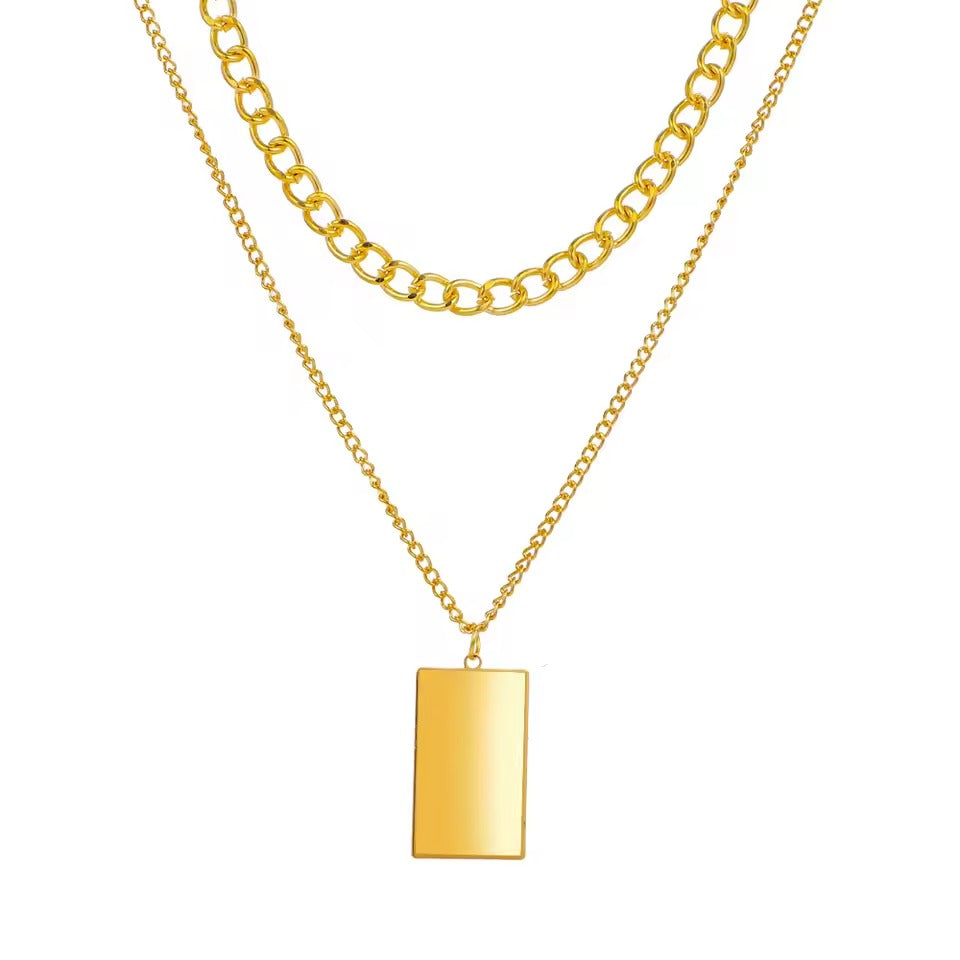Gold Stainless Steel Thick Chain Necklace