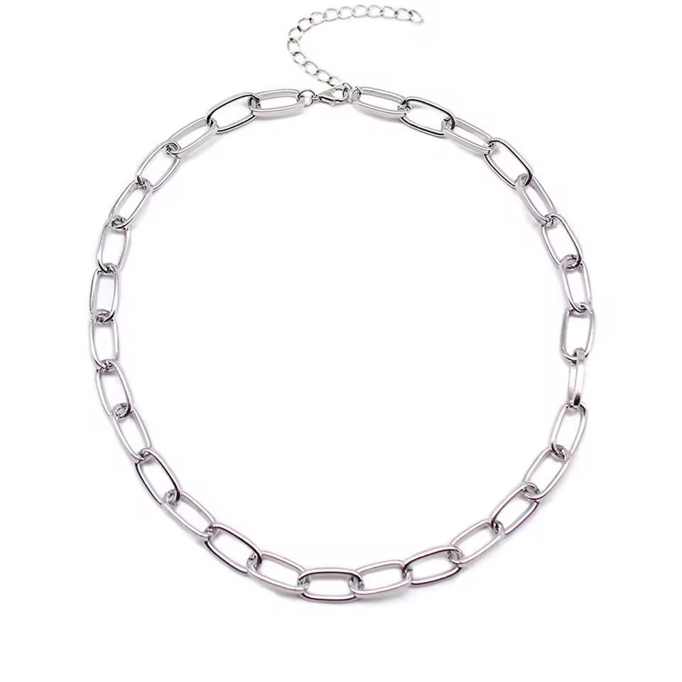 Gold Stainless Steel Thick Chain Necklace