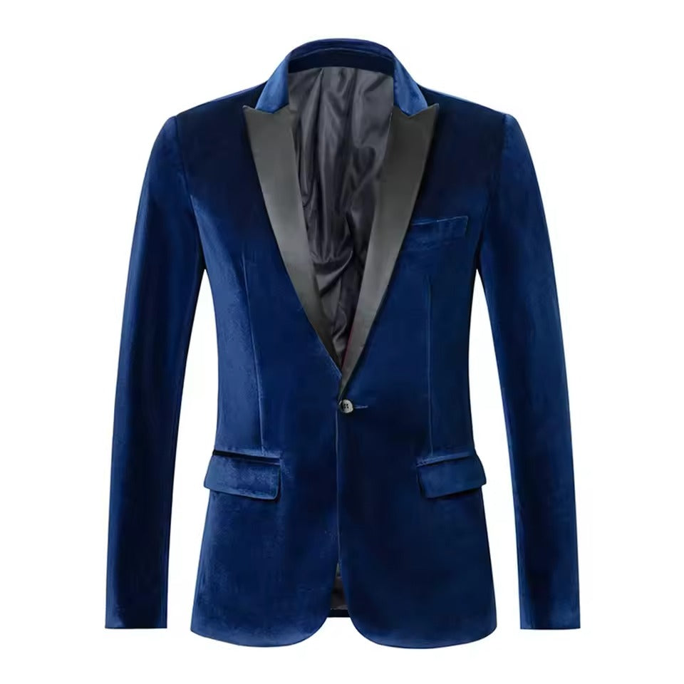 Men's Spring Velvet Blazer
