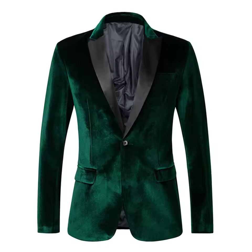 Men's Spring Velvet Blazer