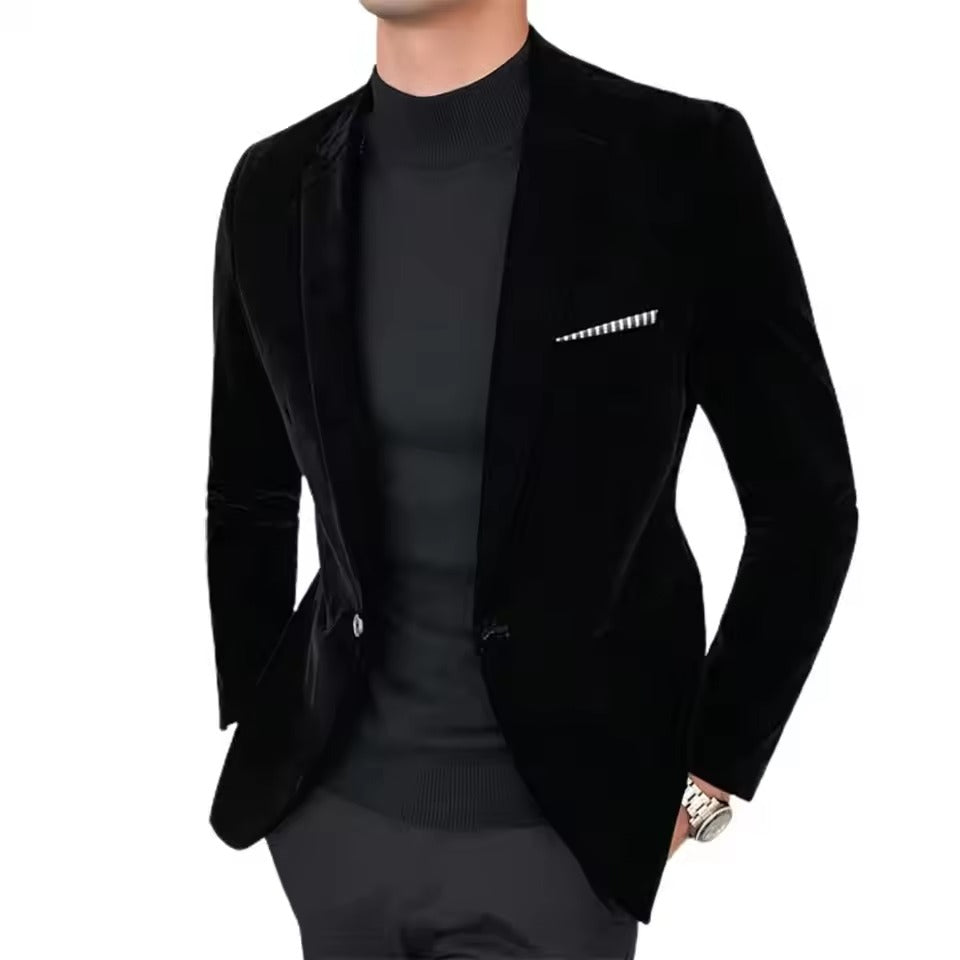 Men's Spring Velvet Blazer