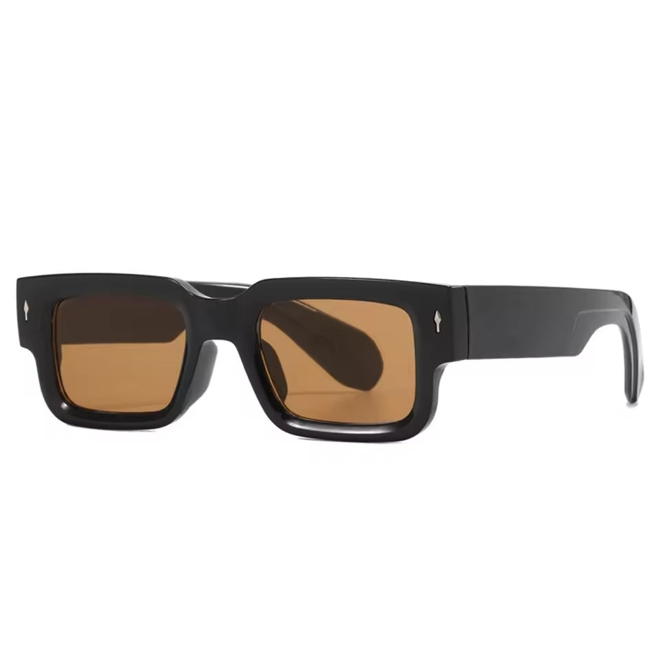 Luxury Rivet Design Retro Square Sunglasses for Men & Women