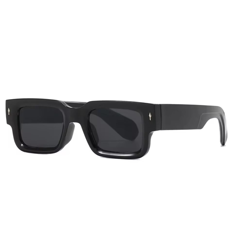 Luxury Rivet Design Retro Square Sunglasses for Men & Women