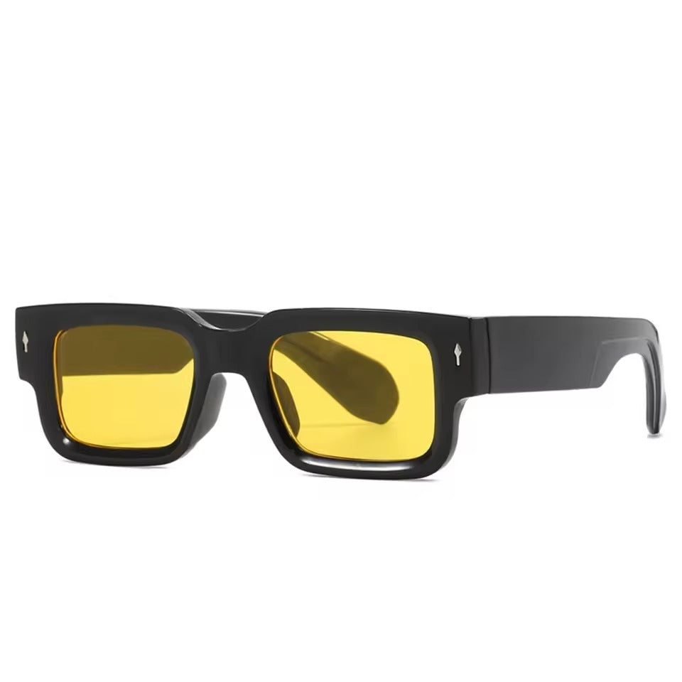 Luxury Rivet Design Retro Square Sunglasses for Men & Women