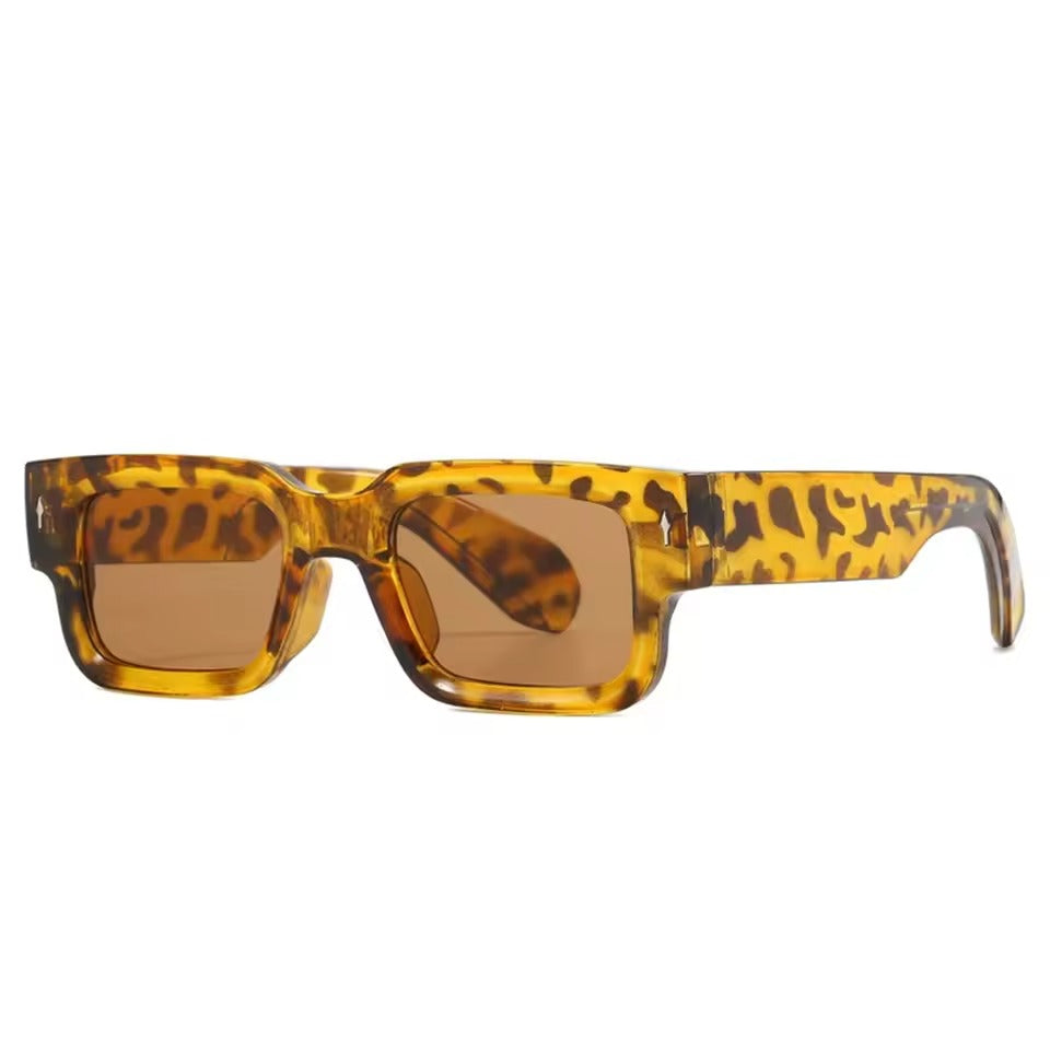 Luxury Rivet Design Retro Square Sunglasses for Men & Women