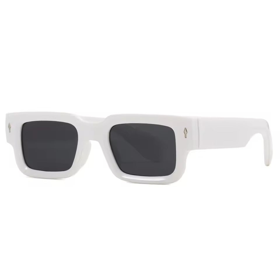Luxury Rivet Design Retro Square Sunglasses for Men & Women