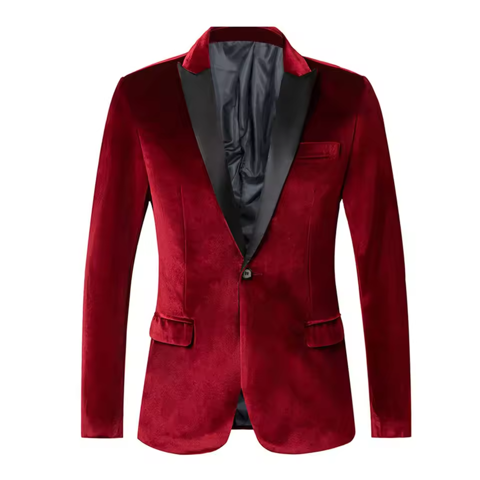 Men's Spring Velvet Blazer
