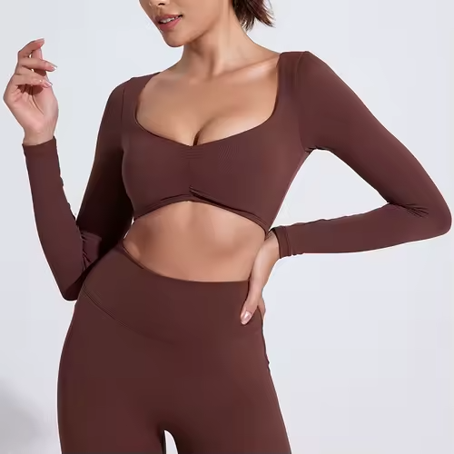 QINACTIVE Women's Long Sleeve Yoga Top