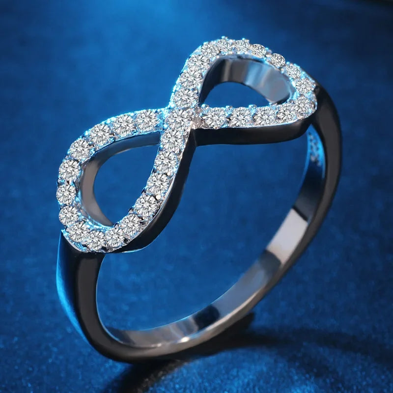 925 Sterling Silver Infinity Claddagh Heart Ring