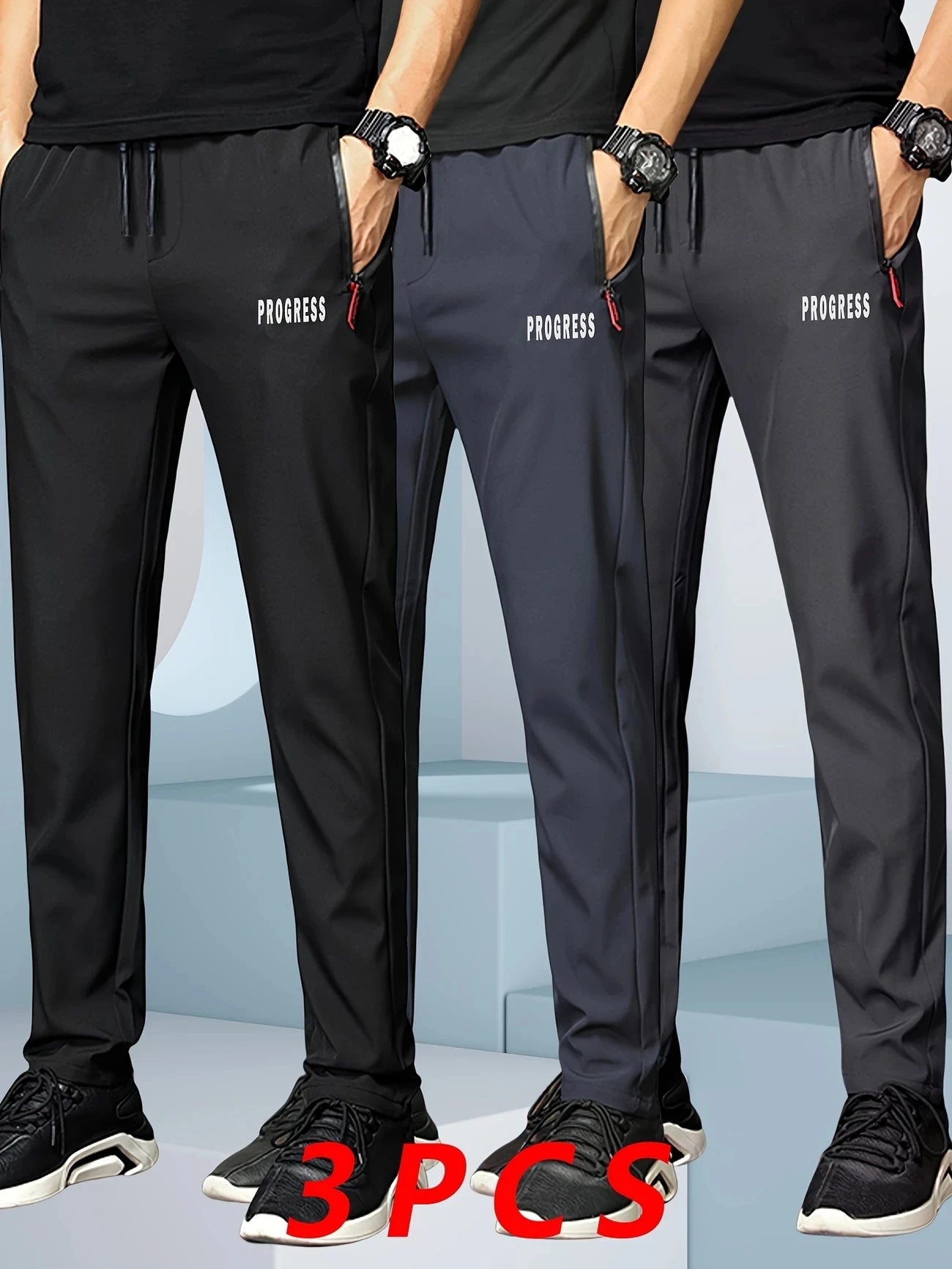 Men's 3-Piece Casual Trousers Set