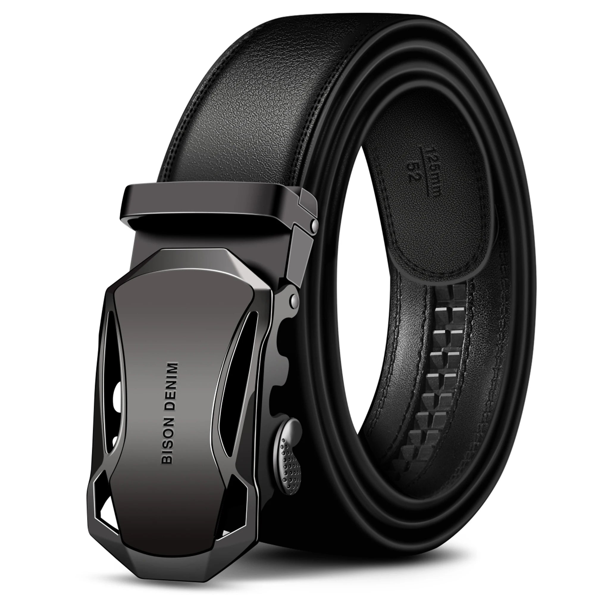 Automatic Buckle Men's Genuine Leather Belt 115cm
