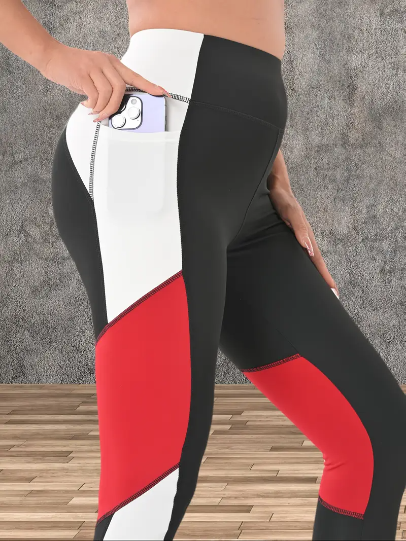 Women's High-Waisted Color Block Leggings