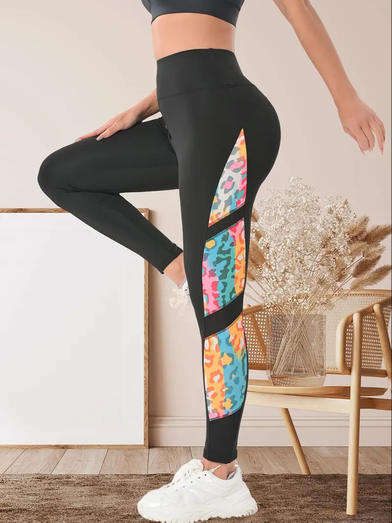 High-Waisted Leopard Print Yoga Leggings