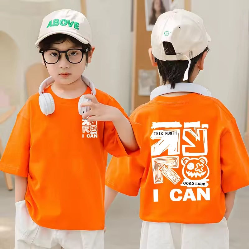 Summer Kids Clothes Boys Girls  Cartoon Print T Shirt