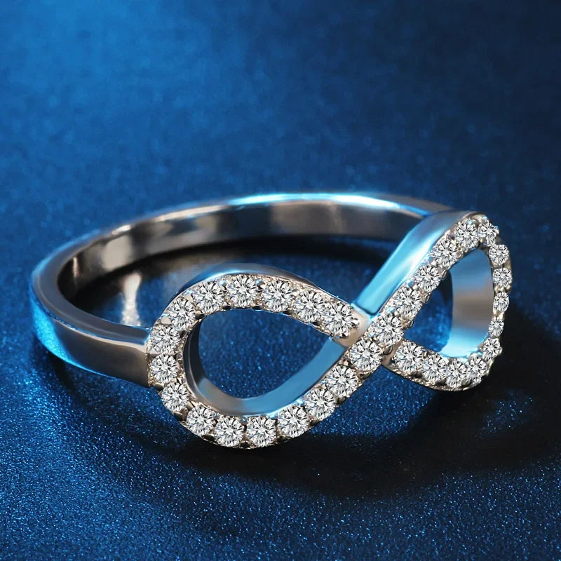 925 Sterling Silver Infinity Claddagh Heart Ring