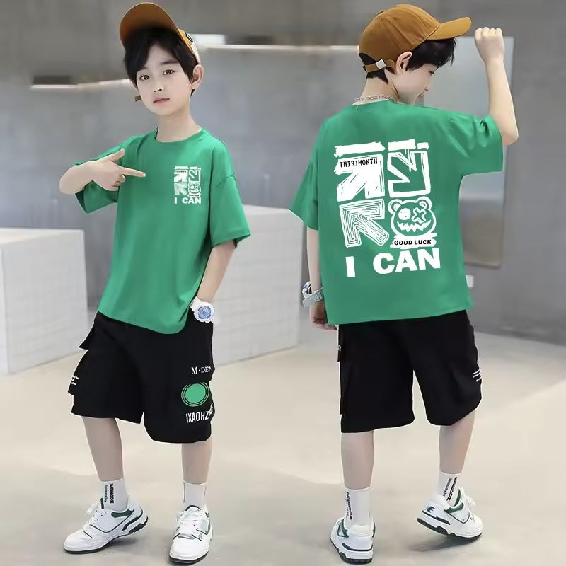 Summer Kids Clothes Boys Girls  Cartoon Print T Shirt