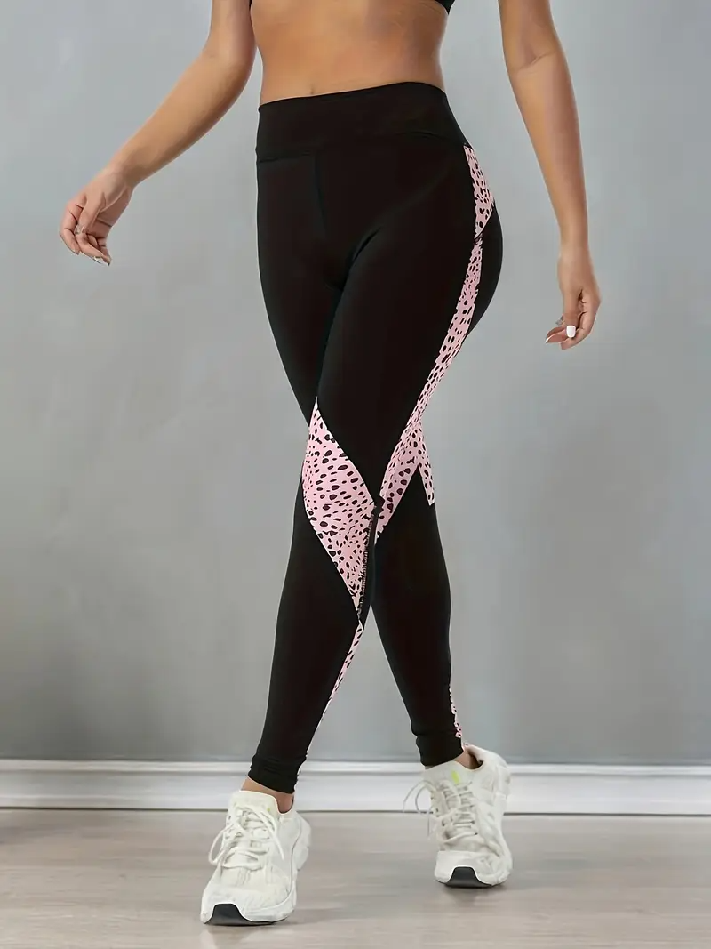 High-Waist Leopard Print Yoga Leggings