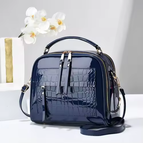 Versatile Lacquer Leather Women's Bag