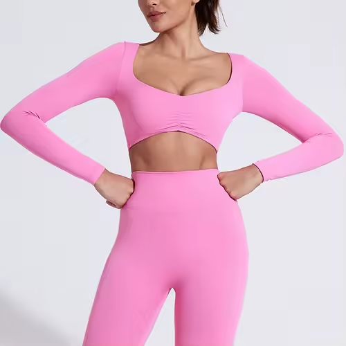 QINACTIVE Women's Long Sleeve Yoga Top