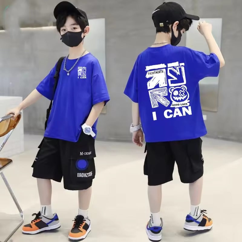 Summer Kids Clothes Boys Girls  Cartoon Print T Shirt