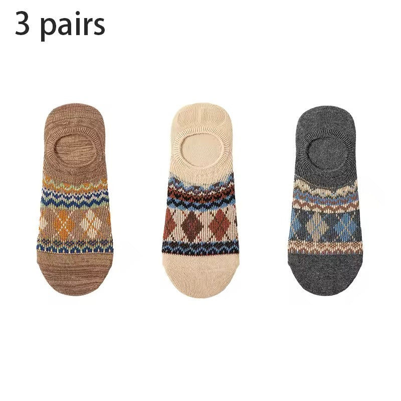3 Pairs Men's No Show Socks