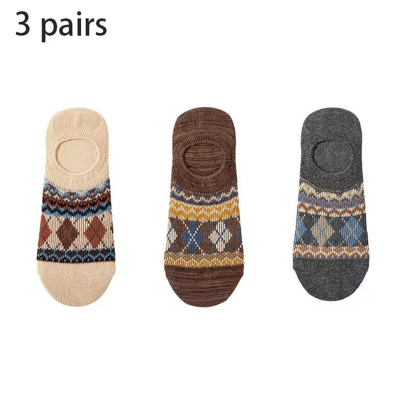 3 Pairs Men's No Show Socks
