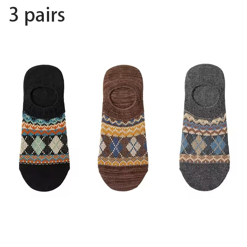 3 Pairs Men's No Show Socks