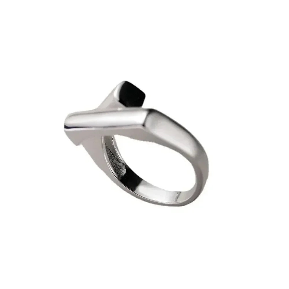 925 Sterling Silver Irregular Open Ring for Women