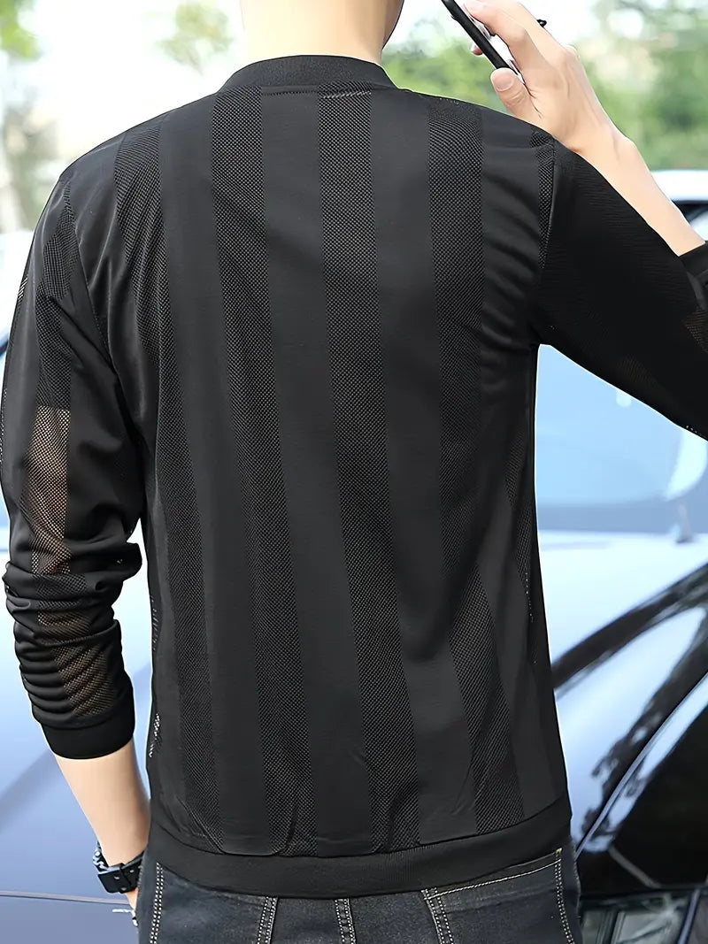 Men's Slim-Fit UV Protection Athletic Jacket