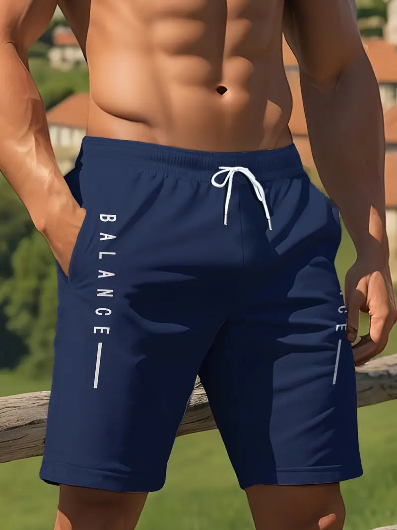 Men’s Navy Blue Balance Drawstring Shorts