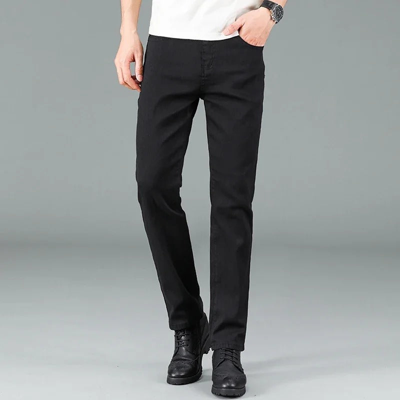 Men's Pure Black Slim Fit Jeans