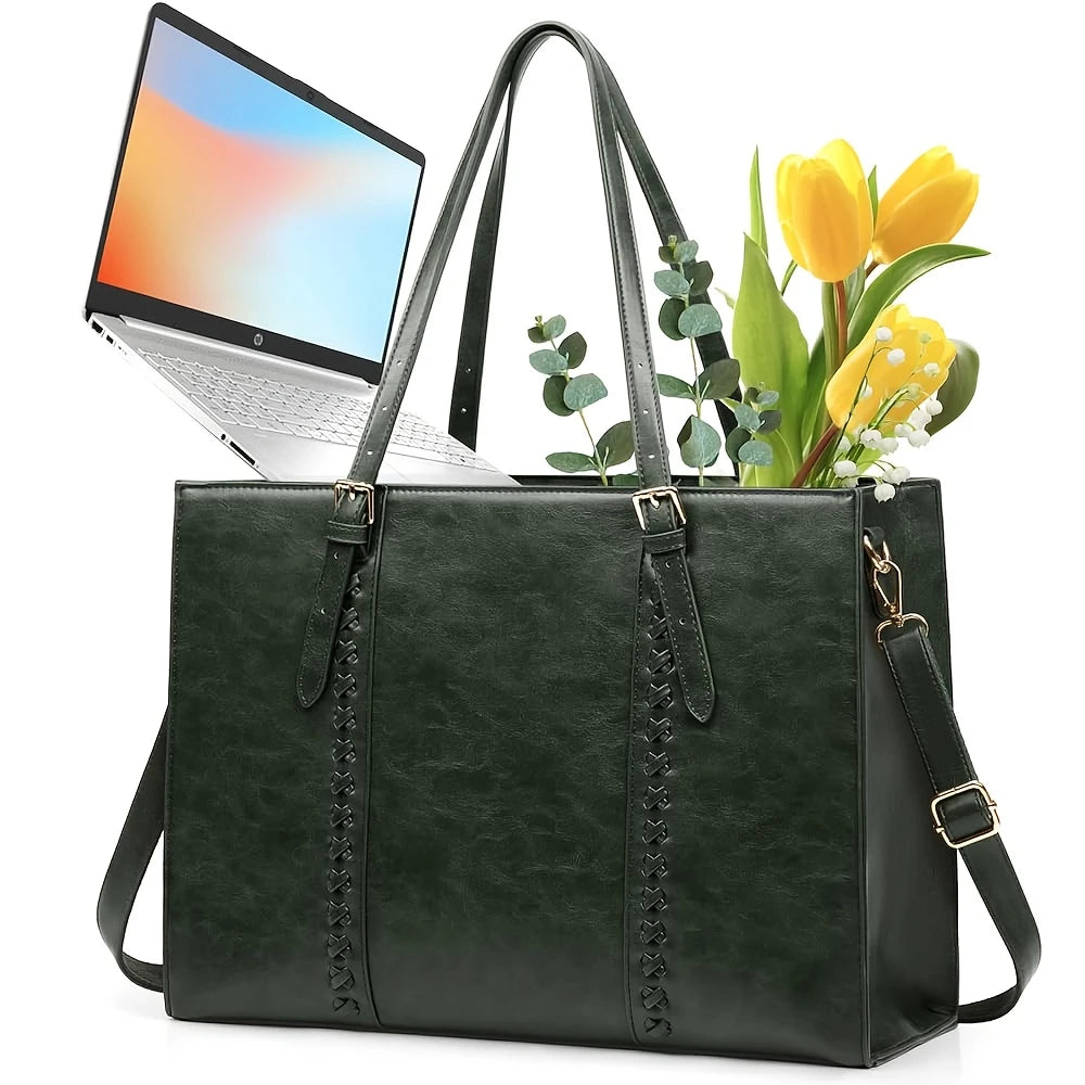 Women's Business Office Briefcase with Adjustable Detachable Strap
